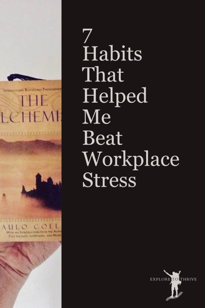 7 Actions I Took to Manage Stress in the Corporate World 4 7 Habits That Helped Me Beat Workplace Stress — Pinterest Pin