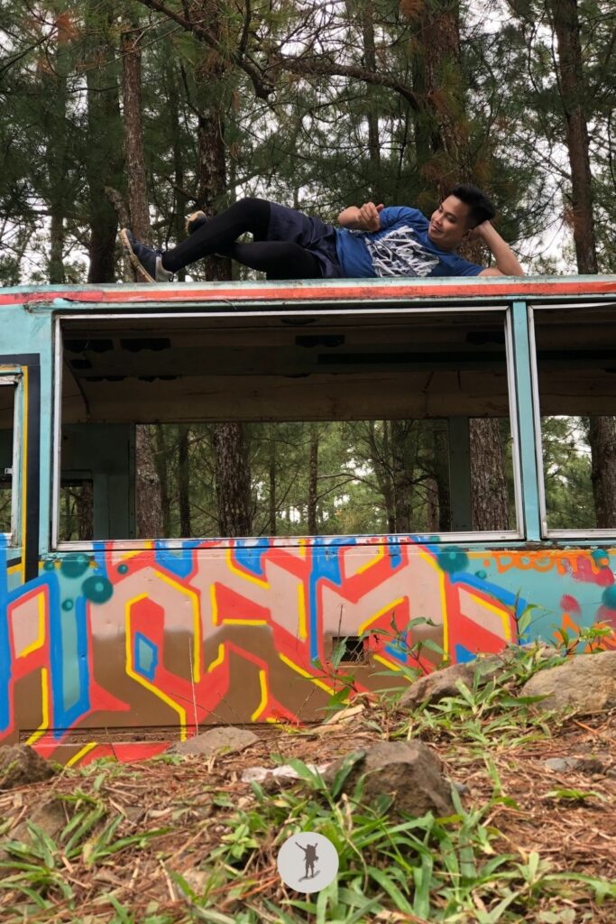 A photograph of my handsome great friend, Erick, taken by yours truly at Ambasing Bus Ruins, Sagada, Philippines