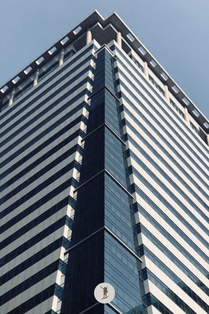 A striking but soulless-looking building that represents the life inside it