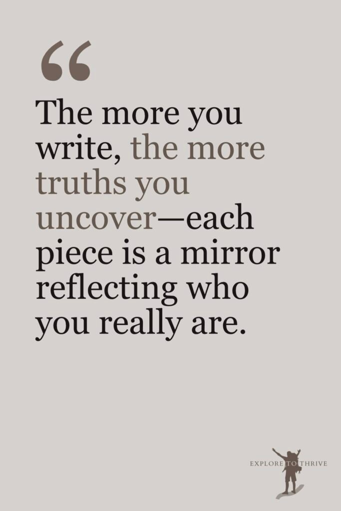 10 Real Reasons I Left My Corporate Job for Blogging 12 Blog Post Quotes #11 The more you write, the more truths you uncover-each piece is a mirror reflecting who you really are.