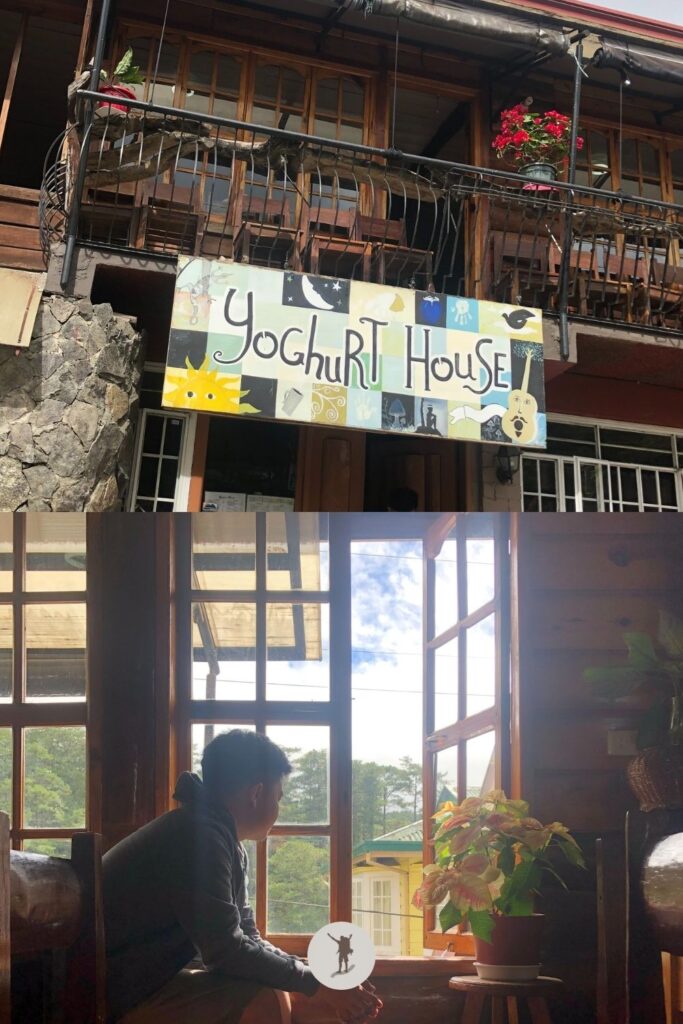 Outside and inside Yoghurt house in Sagada, Philippines