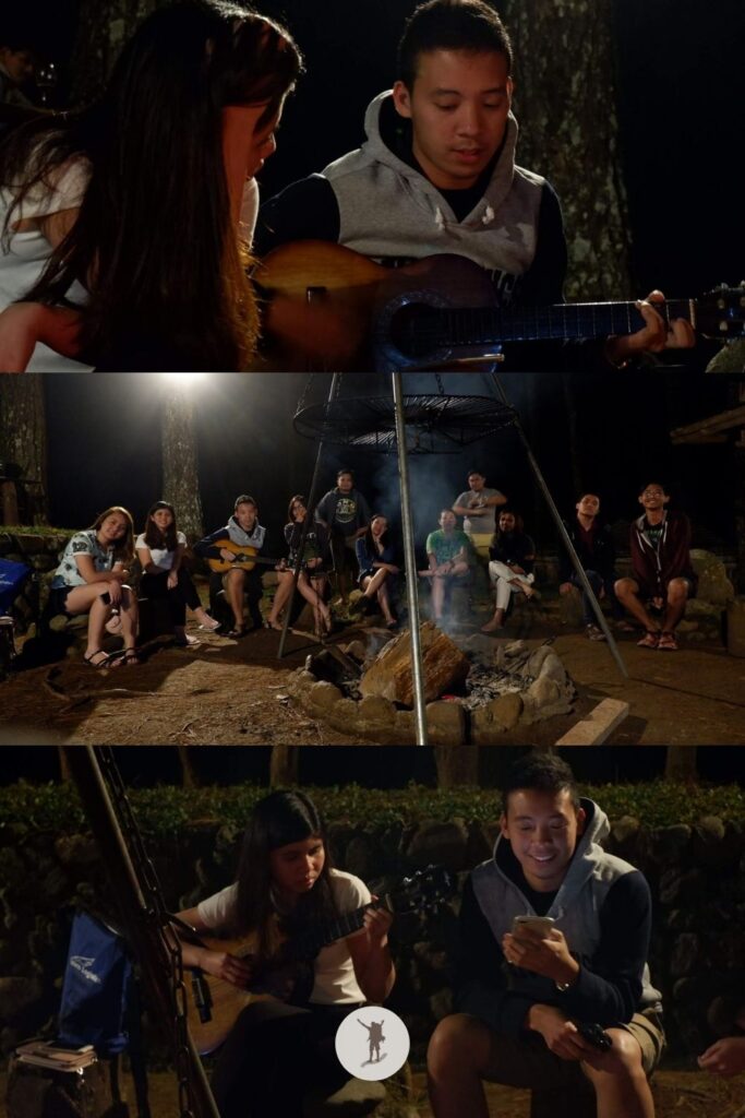 Thank you Erick for all the candid photos of us playing the guitar, I love you bro — campfire jamming session in Sagada Cellar Door in Sagada, Philippines