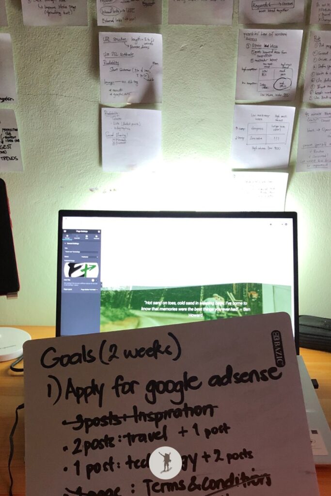 My work desk, where I'm designing Engineering Travels and planning how to get accepted into Google AdSense