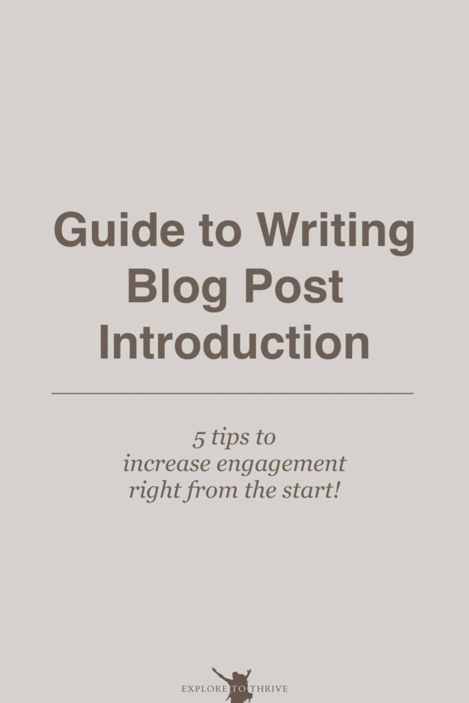 Tips for Creating Blog Post Intros That Hook Your Readers 4 Guide to Writing Blog Post Introduction 5 tips to increase engagement right from the start! — Pinterest Pin