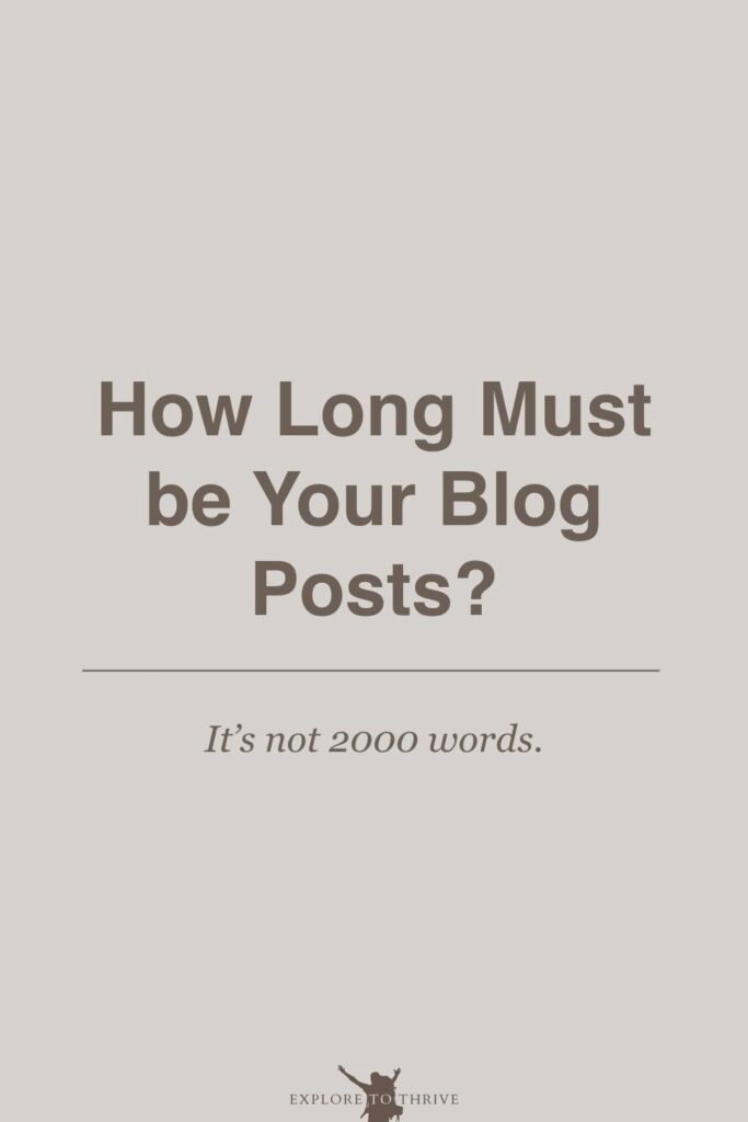 Tips for the Perfect Blog Post Length Your Readers Want 6 How Long Must be Your Blog Posts? It's not 2000 words. — Pinterest Pin