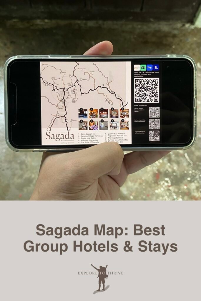 Sagada Big Group Accommodations: Find Your Stay With Our Map 3 Sagada Map Best Group Hotels & Stays — Pinterest Pin