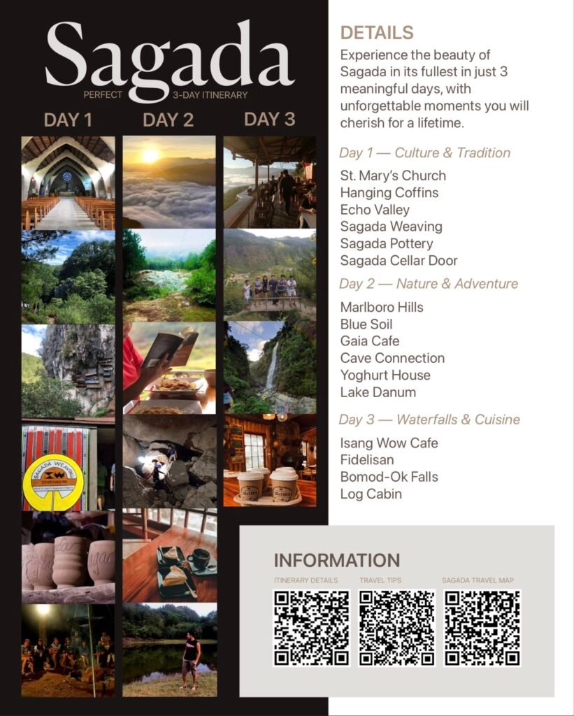 Ideal 3-Day Sagada Itinerary That Doubles as a Travel Guide With Maps and Handy Tips 1 Sagada 3-Day Itinerary Summary
