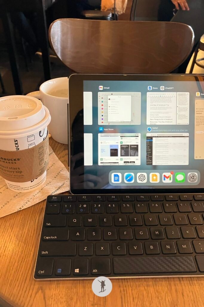 Struggles of Building an Online Business From Coffee Shops and How to Handle Them 3 Blogging using my iPad in Starbucks Coffee