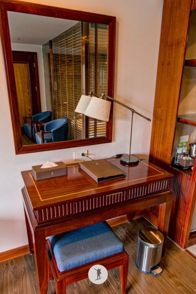 Bamboo Sa Pa Hotel: Why It’s Worth Staying If You Want the Views and Relaxation 12 MIrror and desk - Bamboo Sa Pa hotel, Sa Pa, Vietnam