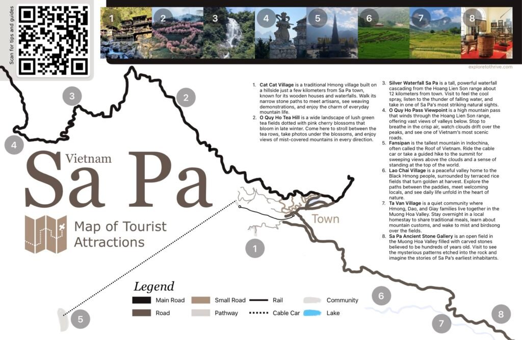 Map of Sa Pa Tourist Attraction (Vicinity)