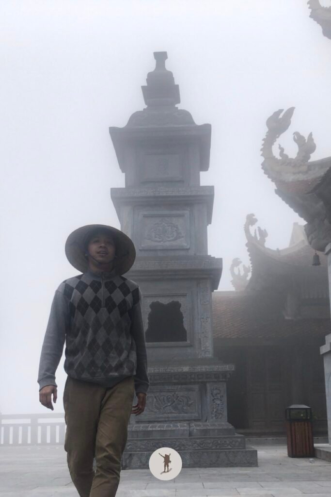 The Best Time to Visit Fansipan (I Should Have Researched This Before Going) 3 Me the fog and the temples in Fansipan Sa Pa Vietnam