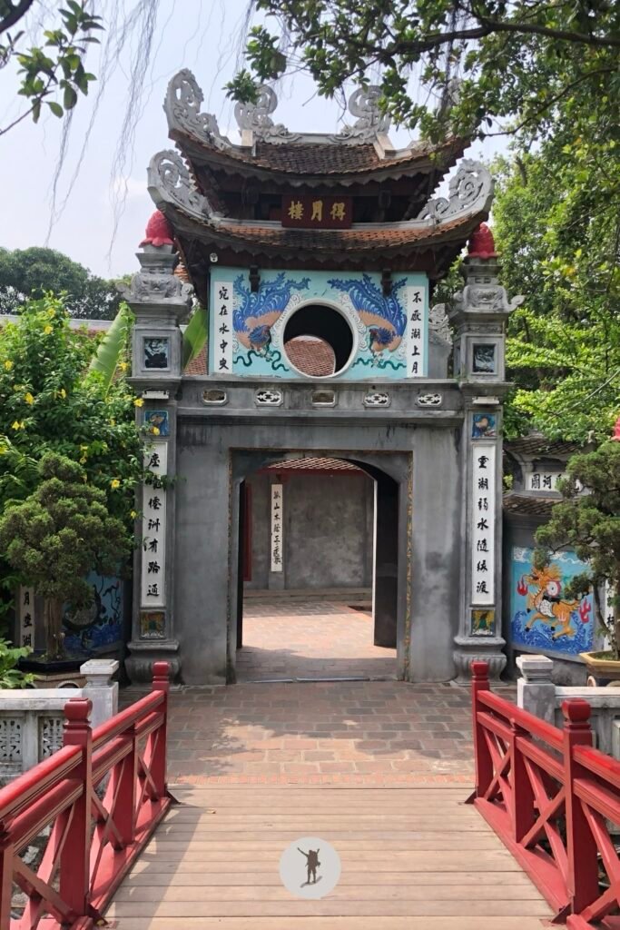 The gate of Ngoc Son Temple in Hanoi, Vietnam