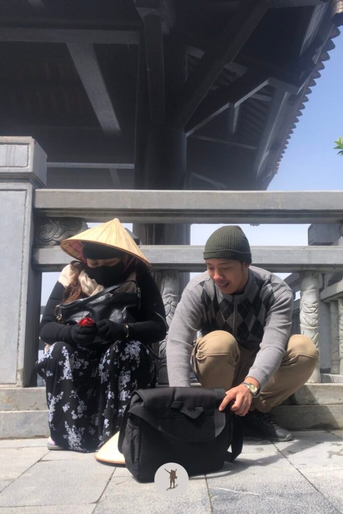 Unpacking goods while in Fansipan, Sa Pa, Vietnam