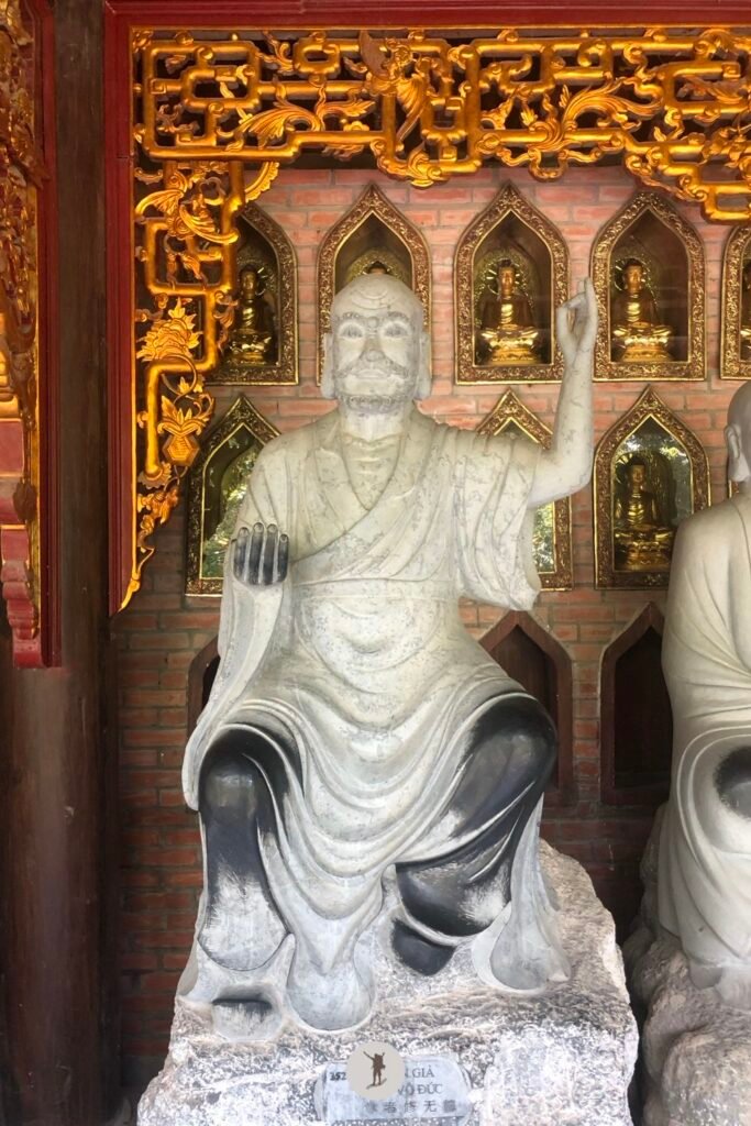 A statue of the an enlightened Buddha follower in Bai Dinh Pagoda, Ninh Binh, Vietnam