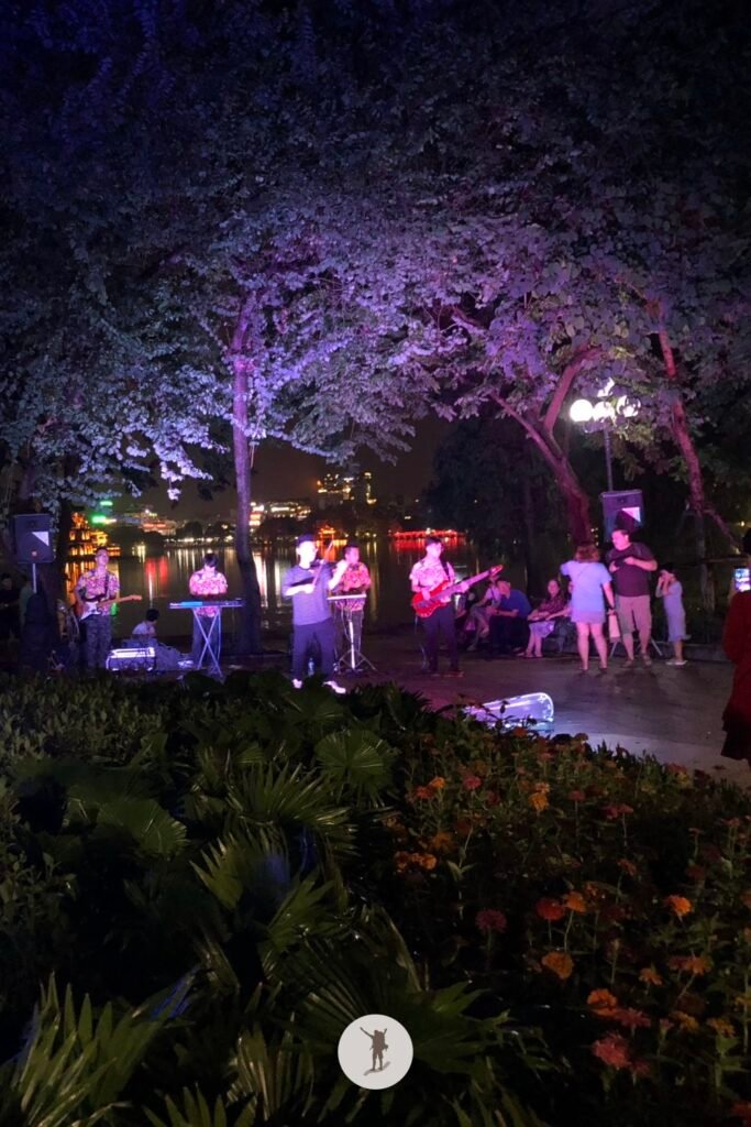 Band performance during Hanoi Walking Street, Hanoi, Vietnam