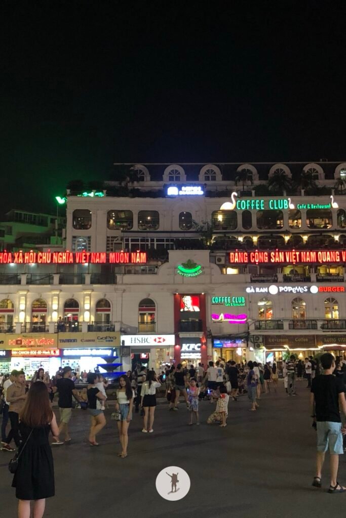 Dong Kinh Nghia Thuc Square at night during Hanoi Walking Street, Hanoi, Vietnam