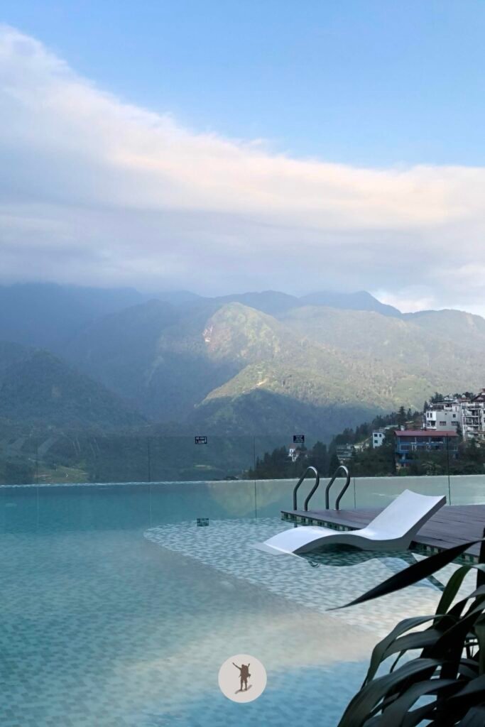 Our hotel with infinity pool in Sapa, Vietnam