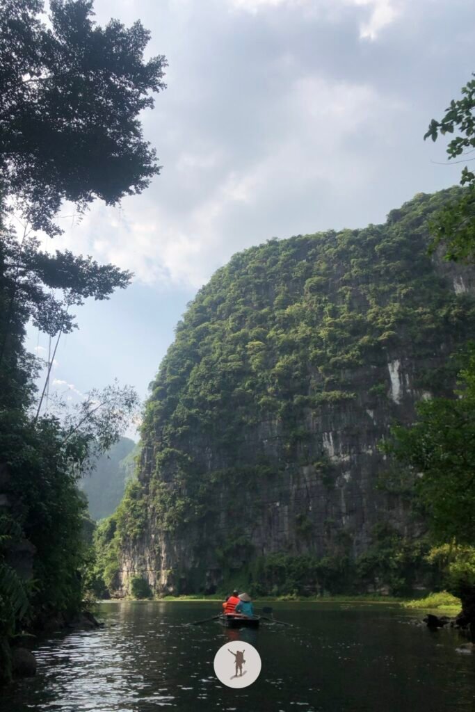 Spectacular mountains seen from Trang An River in Ninh Binh, a Day Trip from Hanoi, Vietnam