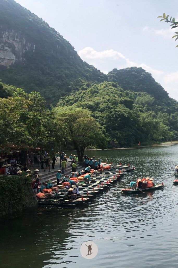The dock or wharf in Trang An, Ninh Binh, Vietnam