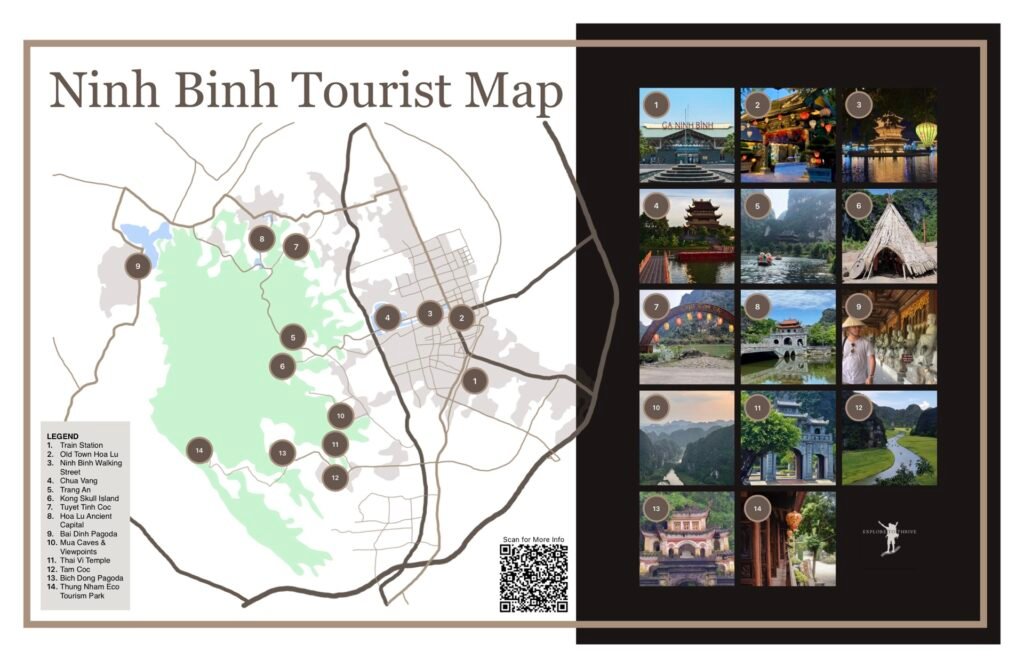 Map of Ninh Binh with Attractions