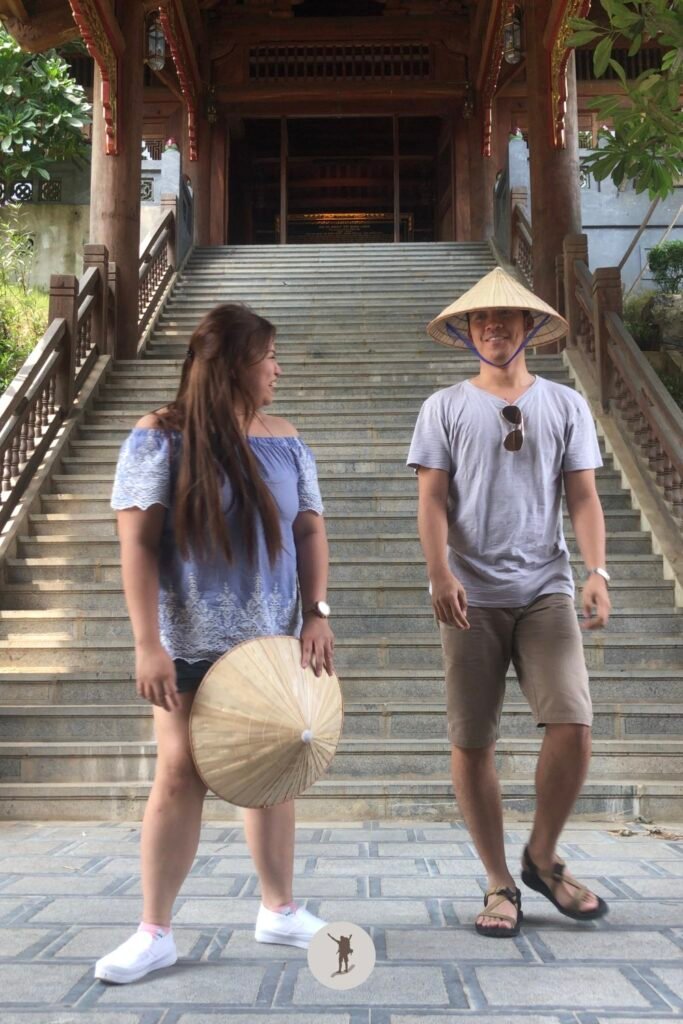 Me and my friend who came with me during our visit to Ninh Binh from Hanoi, Vietnam