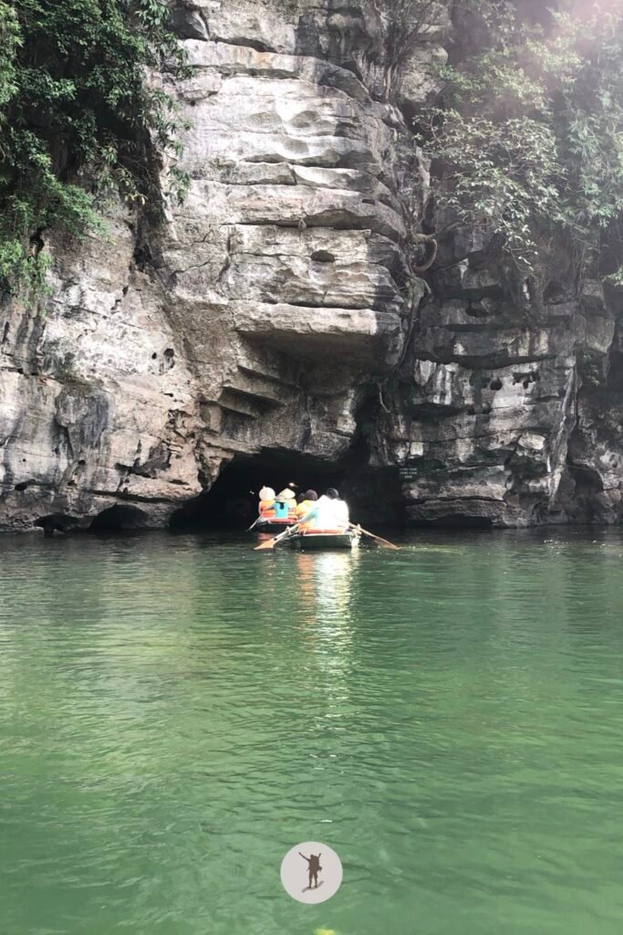 One of the underground rivers we visited in Trang An during our group tour to Ninh Binh from Vietnam