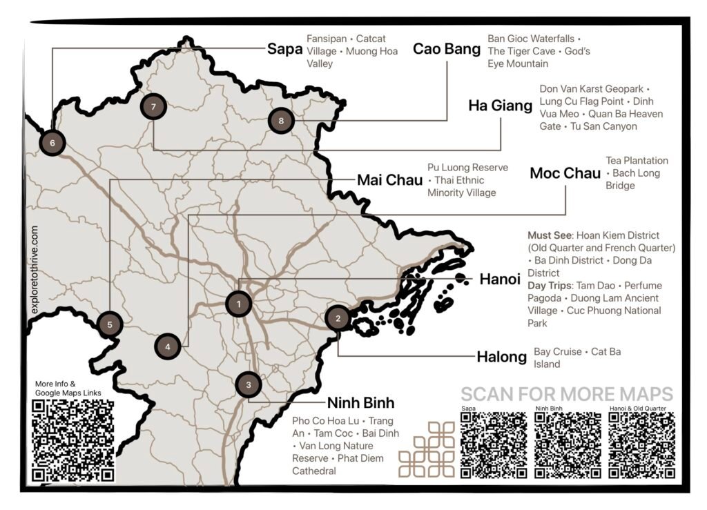 Northern Vietnam Tourist Map — Page 2