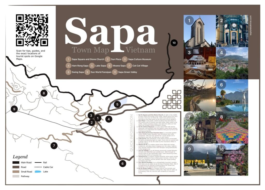 Reality vs Expectation of Visiting Fansipan from Sapa: How You Can Avoid Disappointments 78 Sapa Tourist Map of the Town — Revision 1