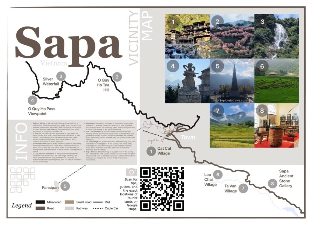 Reality vs Expectation of Visiting Fansipan from Sapa: How You Can Avoid Disappointments 77 Sapa Tourist Map of the Vicinity — Revision 1