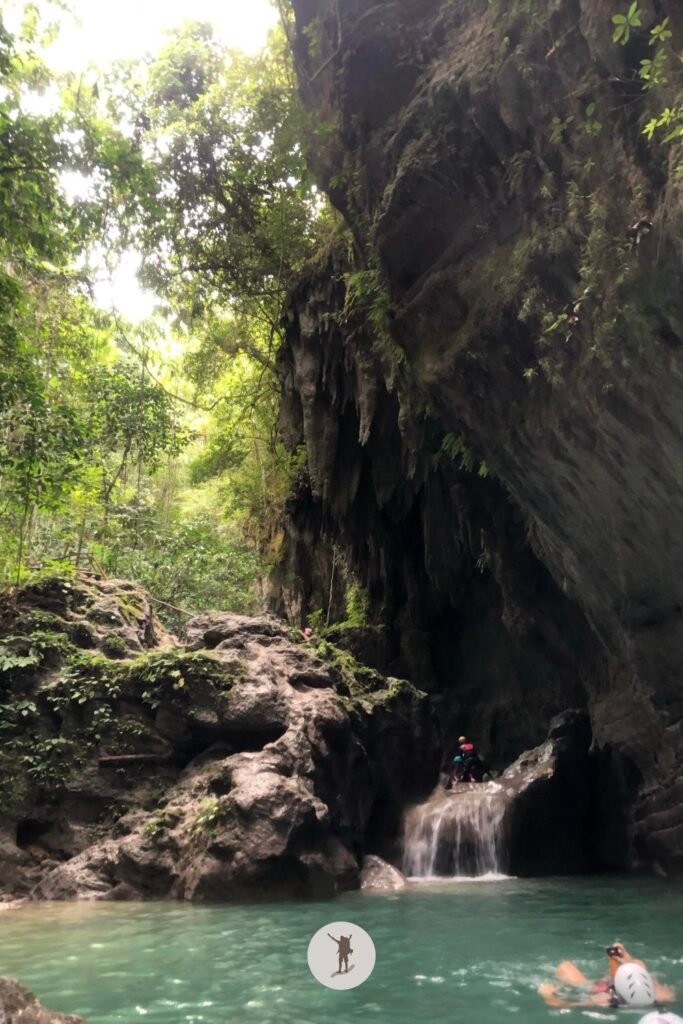 A breathtaking view along the canyoneering trail of Kawasan Falls, Badian, Cebu, Philippines