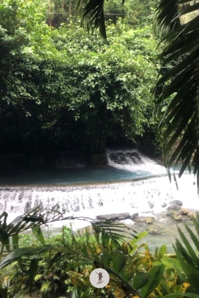 Beautiful cascades we saw before we exit Kawasan Falls after canyoneering, Cebu, Philippines