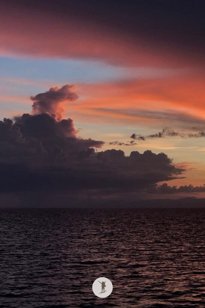 Beautiful sky above the sea as we reach Cebu from Bohol during our five day Bohol-Cebu trip, Central Visayas, Philippines