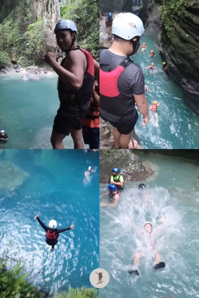 Imagine yourself cliff jumping and splashing into the water like we did in Kawasan Falls Canyoneering, Cebu, Philippines