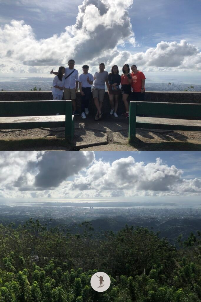 Mandatory group travel photo in TOPS and the sweeping view of the city that you can find there, Cebu City, Cebu, Philippines