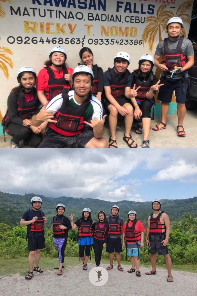 My amazing friends who came with me canyoneering in Kawasan Falls, Cebu, Philippines