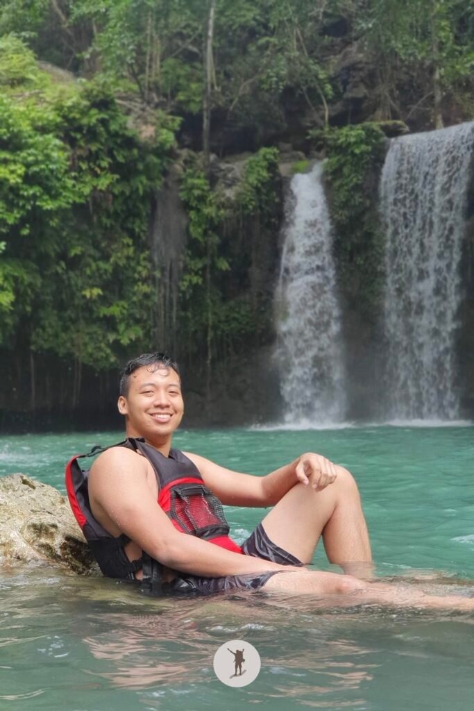 My mandatory selfie souvenir in front of Kawasan Falls, Badian, Cebu, Philippines