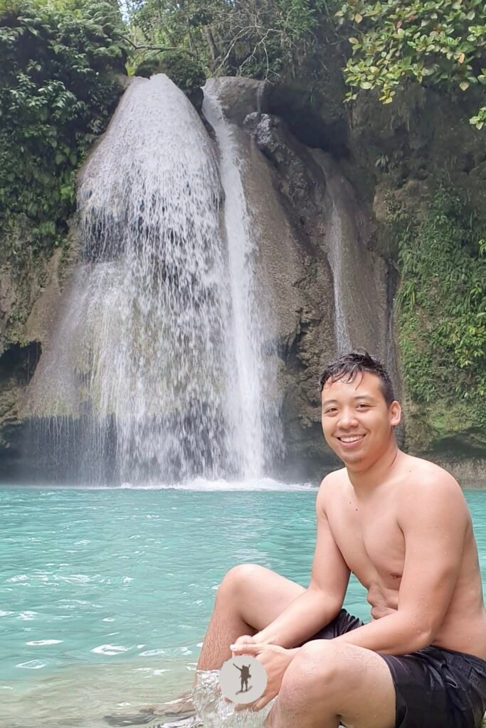 My mandatory souvenir shot at Kawasan Falls after canyoneering, Cebu, Philippines