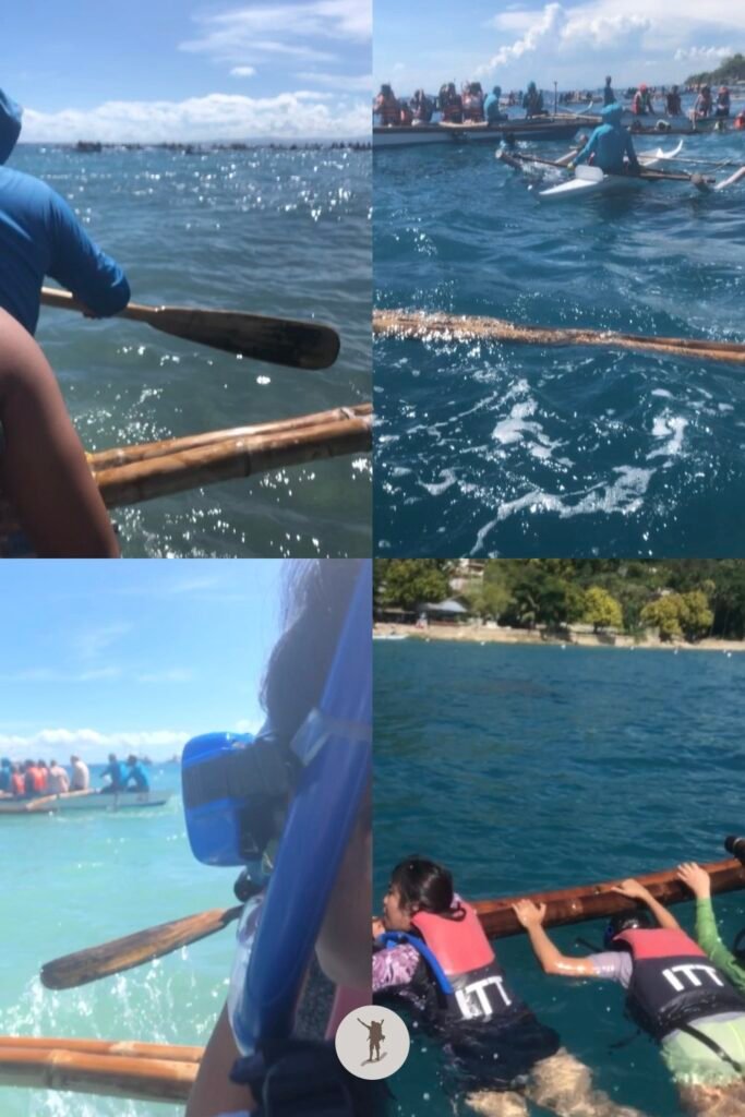 Our boat situation going and during whale shark watching in Oslob, Cebu, Philippines