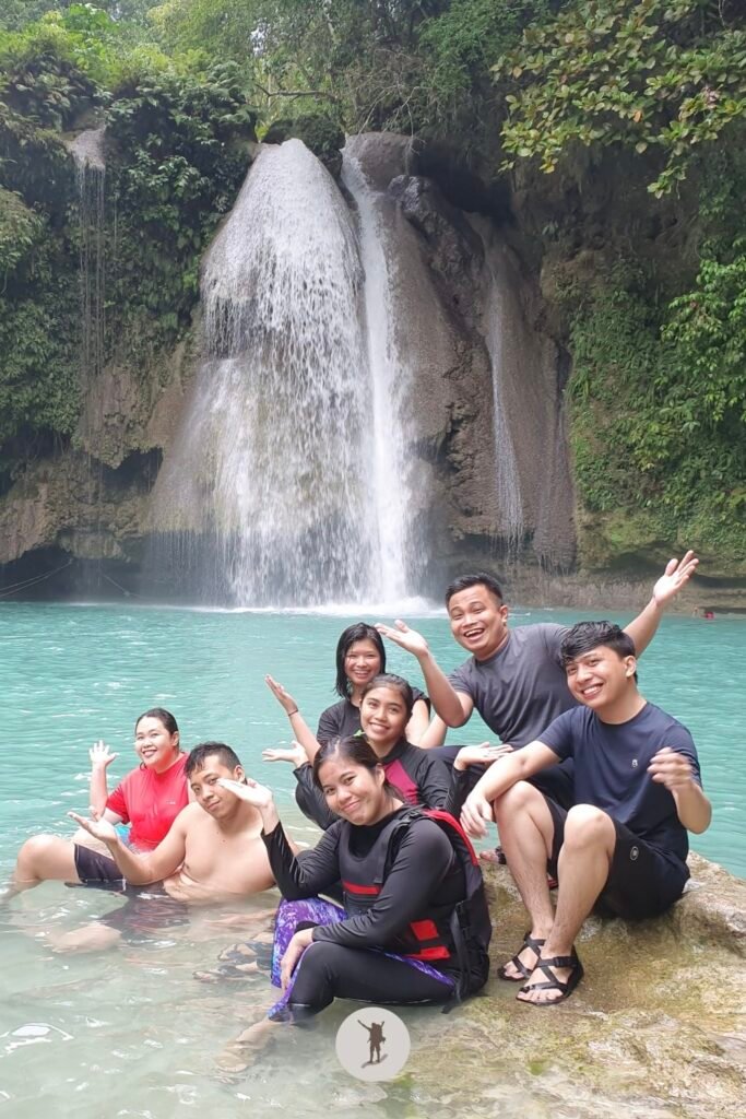 Our group’s Kawasan Falls canyoneering happy ending photo, Cebu, Philippines