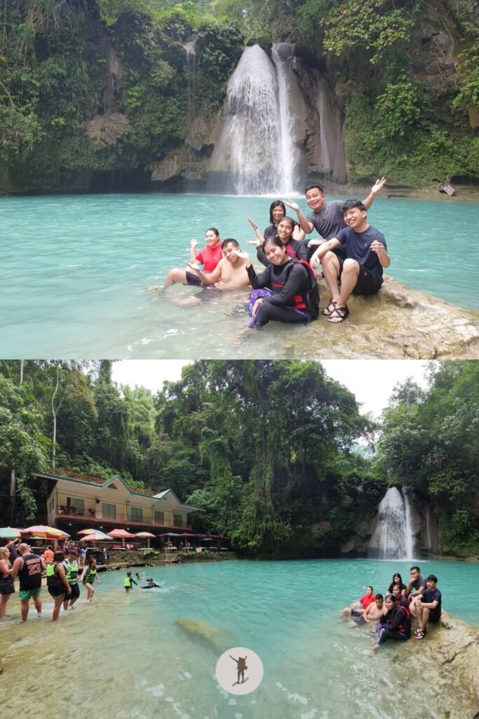 Our photo-bomber free group picture in front of Kawasan Falls, after canyoneering, Cebu, Philippines
