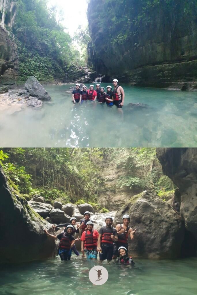 Overcast made the scenes in the canyon a little bit pale while us canyoneering in Kawasan Falls, Cebu, Philippines
