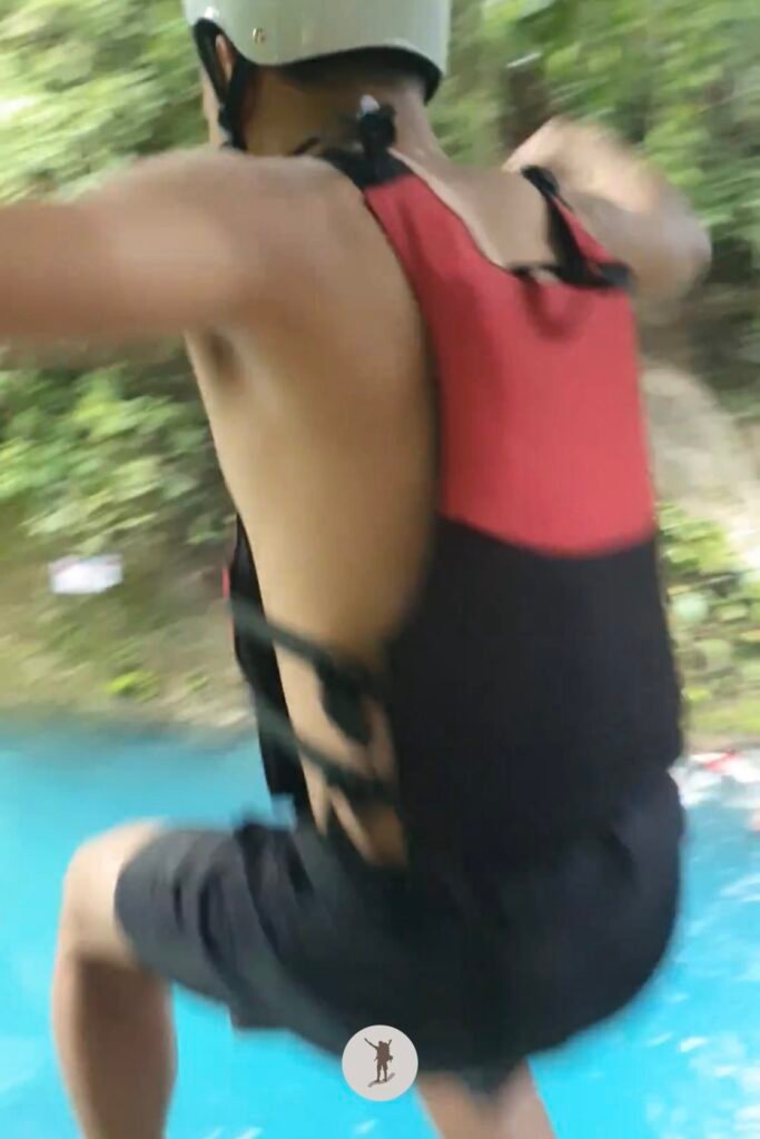 Part 2, 10-meter cliff jump while canyoneering in Kawasan Falls, Cebu, Philippines