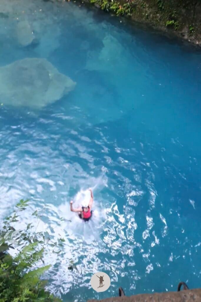 Part 4, 10-meter cliff jump while canyoneering in Kawasan Falls, Cebu, Philippines