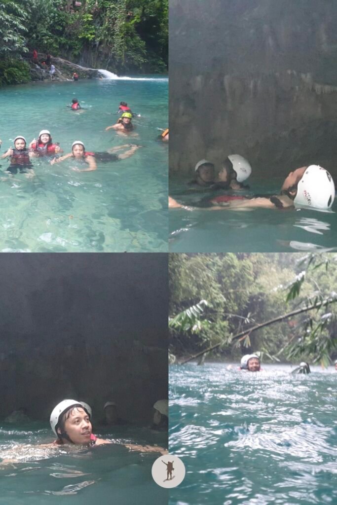 Parts of the trail where you need paddle to move from one point to another, Kawasan Falls canyoneering, Cebu, Philippines