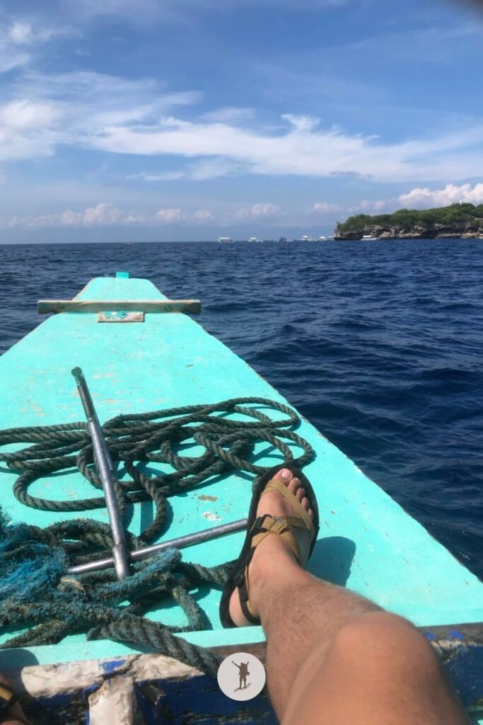 Pescador island was our first destination and here is the view of the island from the boat from Moalboal, Cebu, Philippines