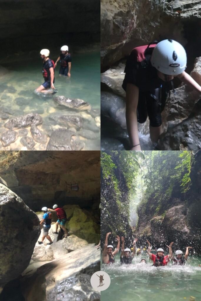 The action that will take place in Kawasan Falls Canyoneering aside from cliff jump, Cebu, Philippines