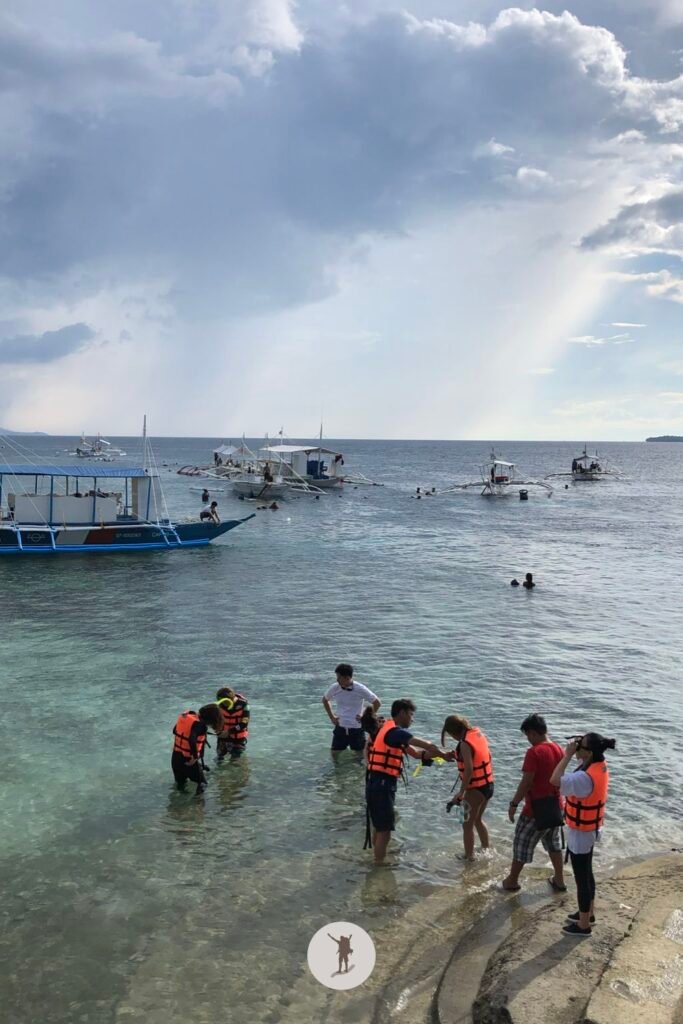 The view from the dock after we finished our snorkeling and diving tour in Moalboal, Cebu, Philippines