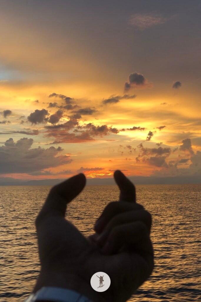 View of the golden hour while on the ferry to Cebu City from Bohol during our five day Bohol-Cebu trip, Central Visayas, Philippines