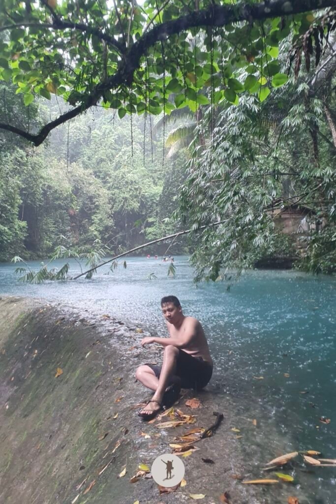 Weak rain after the swing in Kawasan Falls Canyoneering, Cebu, Philippines