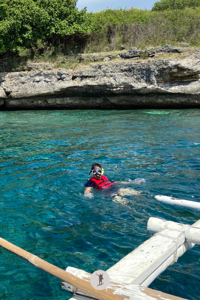 A picture of me getting ready to snorkel around Pescador Island, near Moalboal, Cebu, Philippines